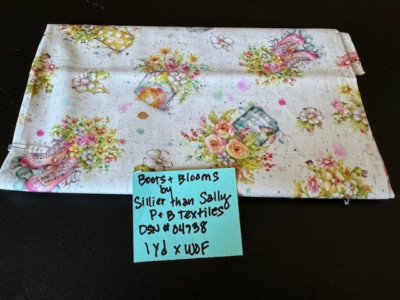 Boots & Blooms Fabric  By Sillier Than Sally For P & B Textiles 1 Yd x WOF