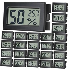 Kanayu 24 Pack Mini Digital Hygrometer Thermometers Indoor Humidity Monitor 