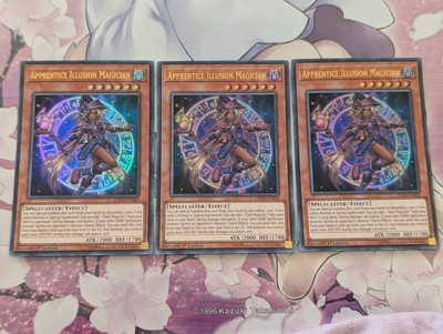 3 x Lehrling Illusionsmagier - LEDD-ENA03 - Ultra Rare (Gold Text) - Yugioh