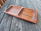 vintage teak serving bowl, original 60s/70s, mid century snack bowl, 60s