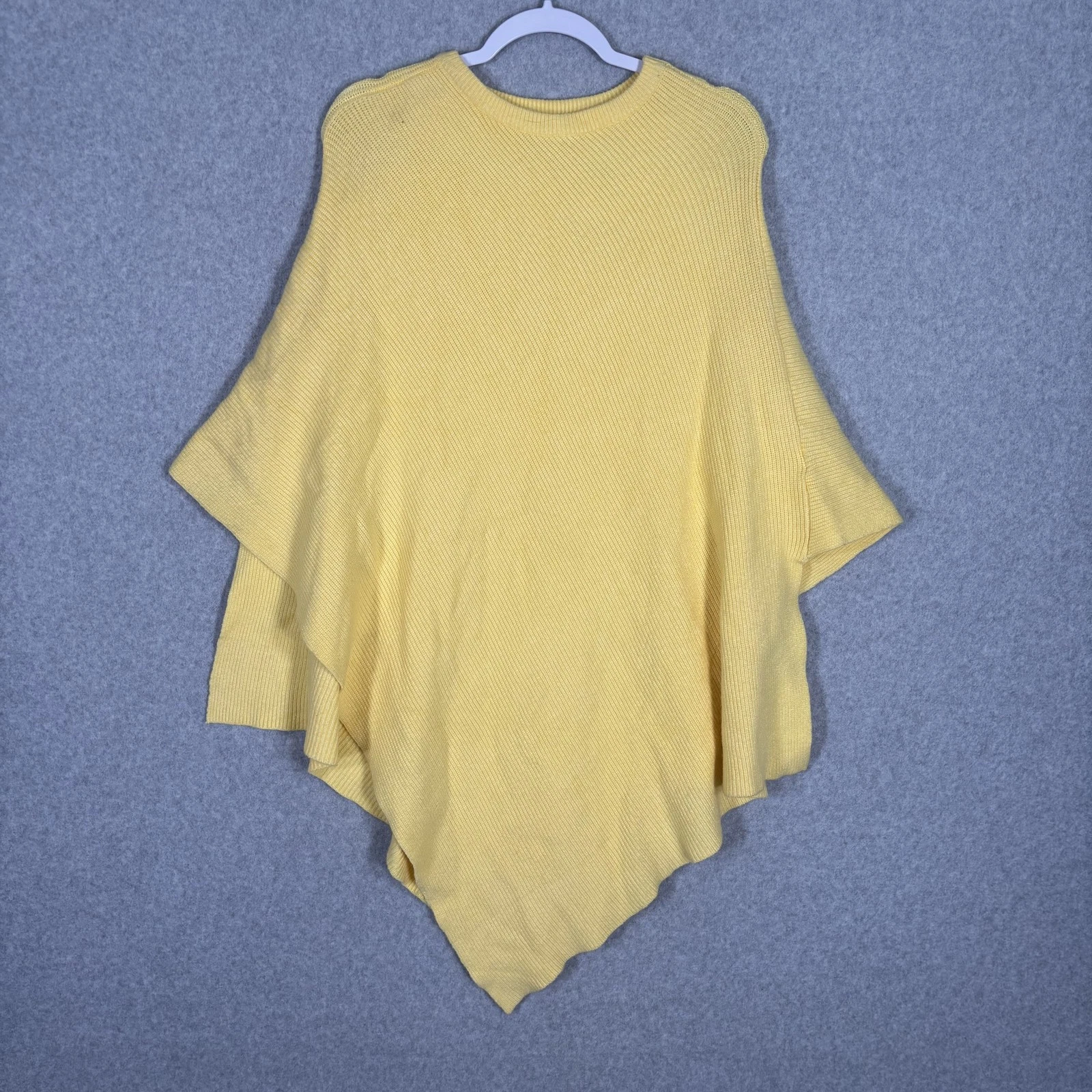 Patrizia Luca Milano Poncho Sweater OS Butter Modal Ribbed Soft Cozy Flowy Warm