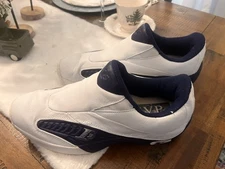 Reebok Answer IV Step Over Allen Iverson Navy White  RARE Size 10 Slip On Clean!