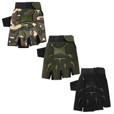 3 Pairs Kids Bike Gloves Cycling Half Finger Fingerless Workout Exquisite