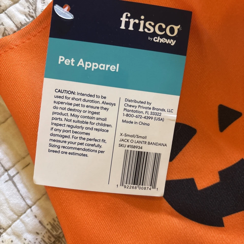 Bufanda Bandana Perro/Gato ~ CALABAZA HALLOWEEN ~ Envío Gratis ~ Jack O Lantern Foto 2 de 2