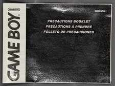 NINTENDO GAME BOY - GAME BOY PRECAUTIONS BOOKLET - BOOKLET ONLY