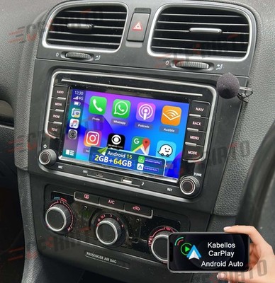 Autoradio Android 15 GPS WIFI Navi für VW GOLF 5 6 Plus Passat Touran Polo Caddy