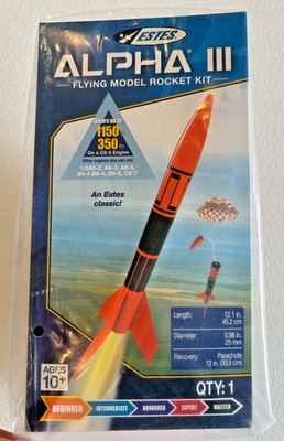 Brand New Unopened Alpha III Flying Model Rocket Kit - Estes #1256