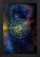 Listing image for Starlink Network Earth Framed Wall Art Poster Canvas Print Picture