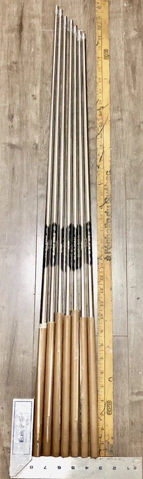 Set of 7 True Temper Black Gold Steel Stepless iron Shaft .355" Tip Regular Flex - Image 4 of 4