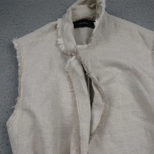 Zara Basic Robe Womens Medium Beige Sleeveless Cardigan