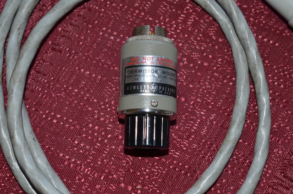 Hewlett Packard thermistor mount Model 478A 200 ohms with cable tested - Image 3 of 4