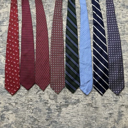 Lot of 8 Brooks Brothers Makers Silk Ties Made USA NYC Striped Geometric Dot video thumbnail