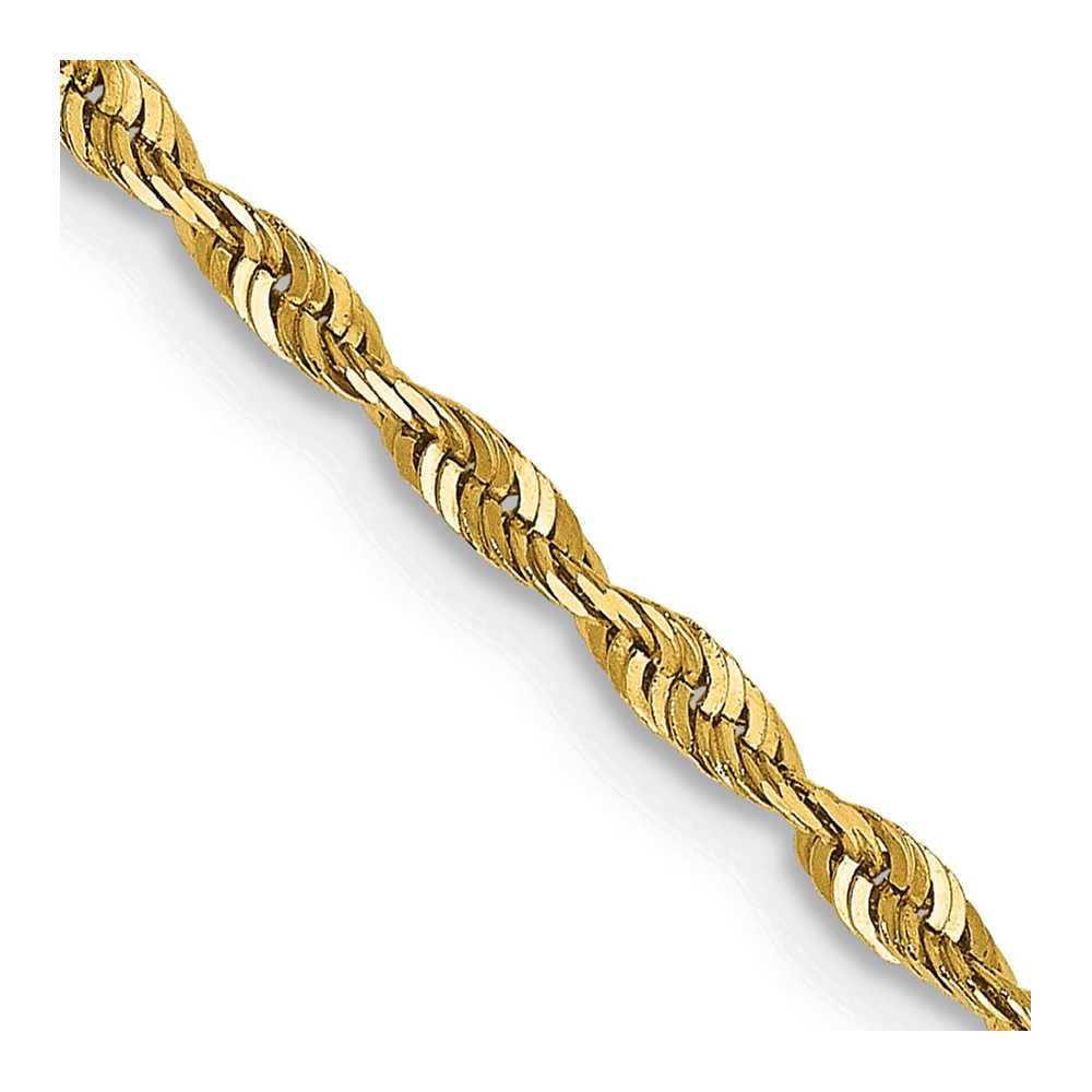 14k Yellow Gold 2mm Ultra Diamond-cut Rope with Chain