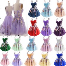 3D Flower Homecoming Dress Spaghetti Strap Embroidery A Line Cocktail Gowns