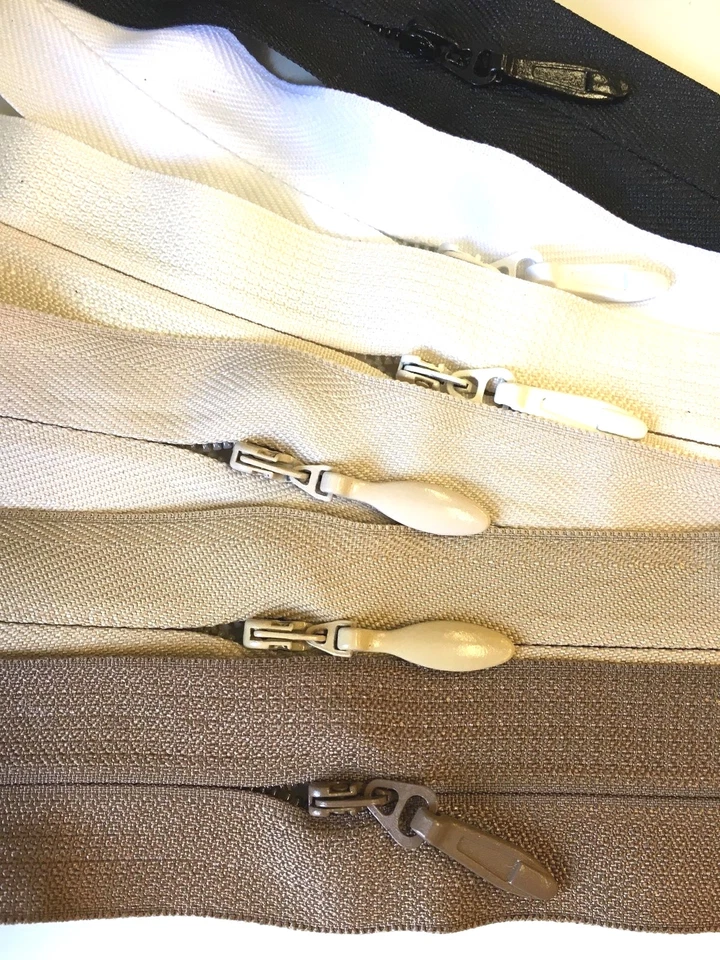 MED. Gray Grey #5 or #6 Invisible Upholstery Zipper Yardage- 25 yds/35 pulls - Image 3 of 3