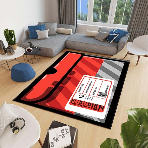 Sneaker Rug, Customize Your Label, Sneakerhead Hypebeast Home Decor Christmas, - Picture 3 of 11