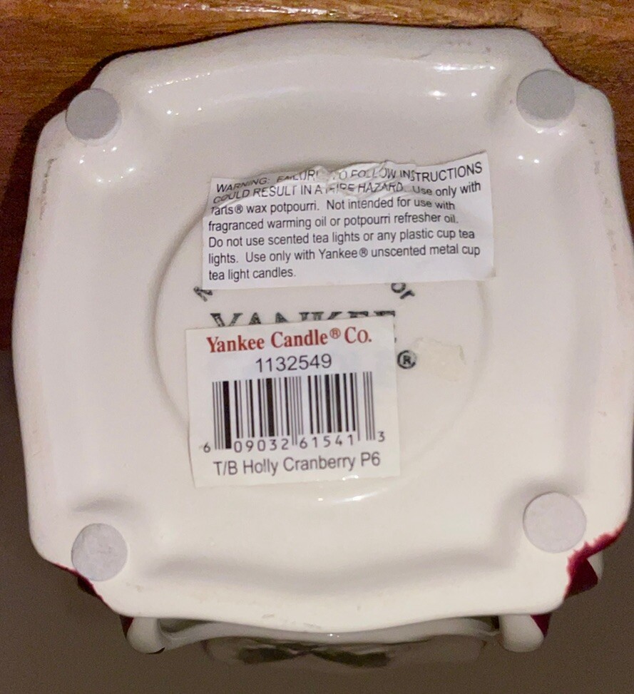 Yankee Candle Holly Candle Wax Melter eBay