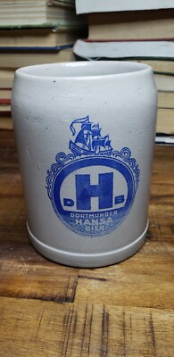 Older German beer mug Dortmunder Hansa Bier brewery