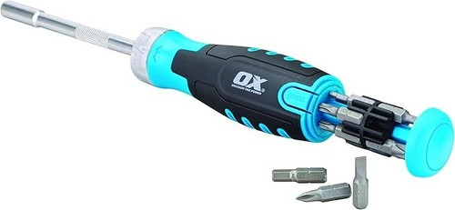 Ox Tools OX-P361501 Pro Multi Bit Ratcheting Screwdriver - 10 in 1 - Picture 2 of 5