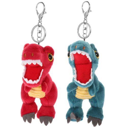  2 Pcs Dinosaurier-Puppe Dekor Gastgeschenke Schlüsselhalter Taschen - Bild 1 von 12
