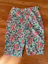 vintage 1950s FS Tiger company floral capri pants womens small