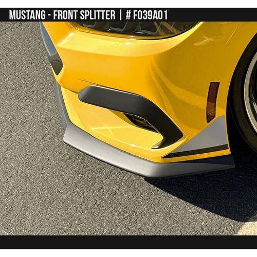 Fits 24-25 Ford Mustang Air Design Urethane Front Air Dam Splitter Black FO39A01 - Picture 4 of 9