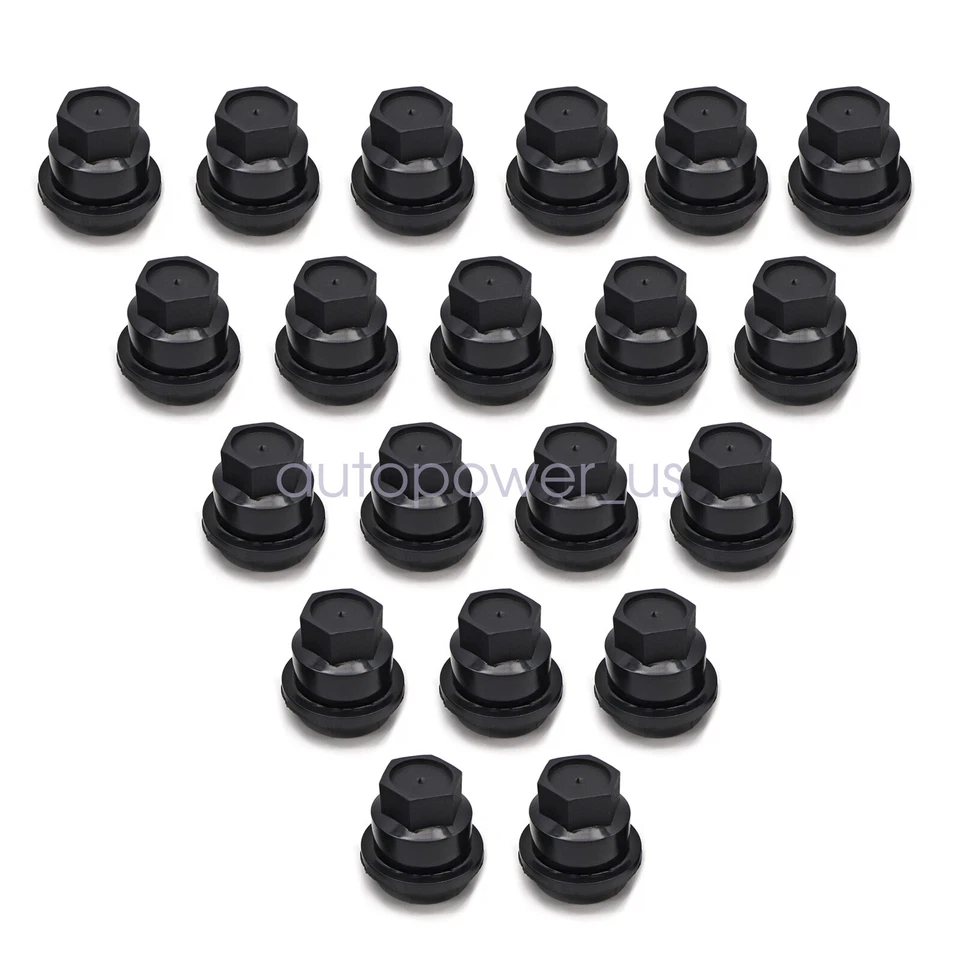 Комплект (20) черных крышек зажимных гаек колпачков для Chevrolet S10 Blazer Gmc Jimmy Sonoma - Изображение 4 из 4