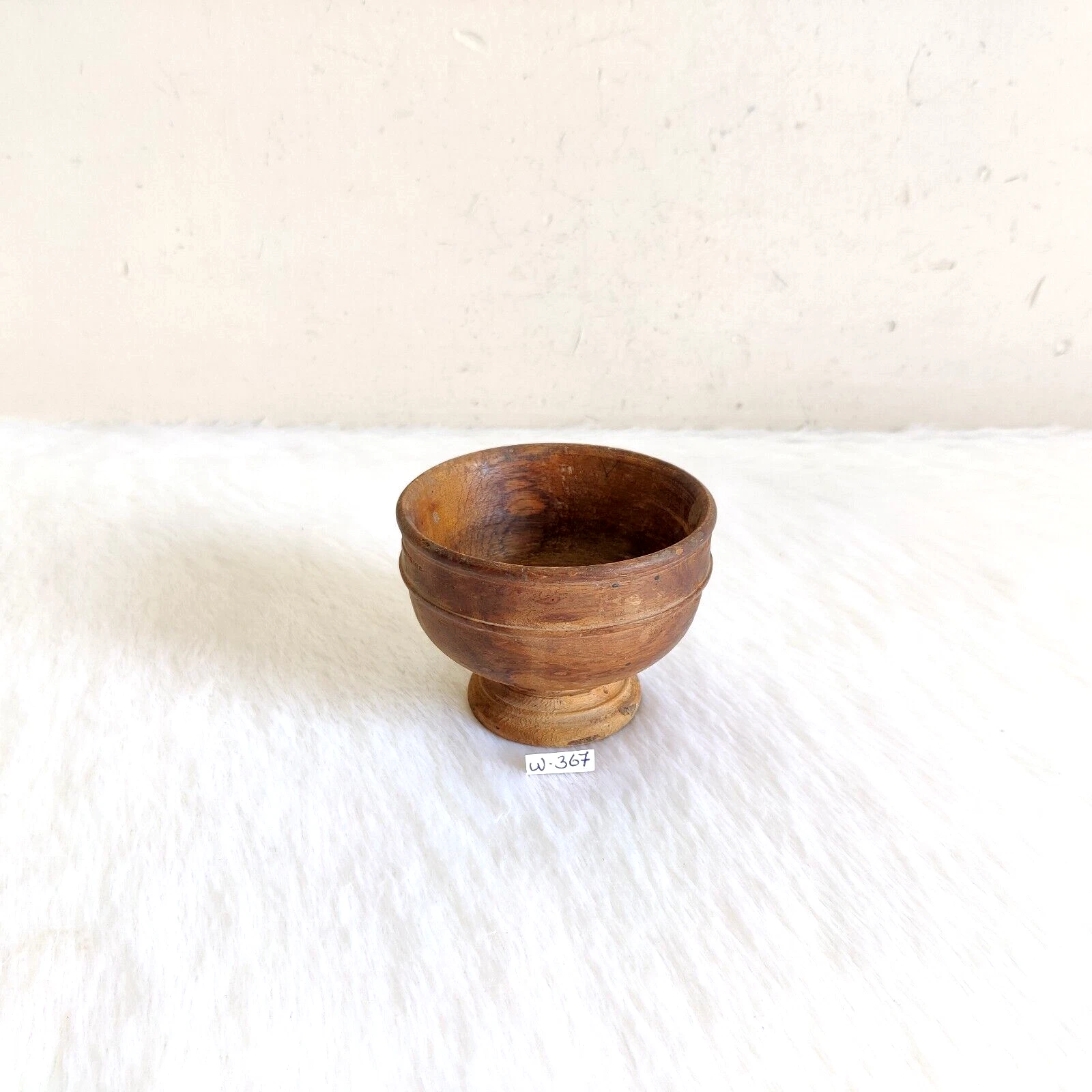 Vintage Old Handcrafted Wooden Bowl Kitchen Decorative Home Collectible W367