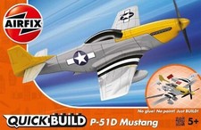 Airfix Quickbuild P.51D Mustang Plastic Model Kit. No Glue, No Paint, Just Build