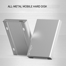 2.5" USB 3.0 All Metal Silver 500GB External Hard Drive For Laptop PS4 Desktop
