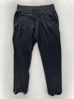 Athleta Luxe Coaster Jogger Pants Women's Medium Black Cuffed Drawstring  Tapered