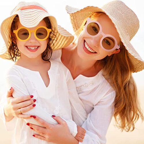 2 Pairs Kids Sunglasses Foldable Classic Style Retro For Children Boys Girls - Picture 12 of 42