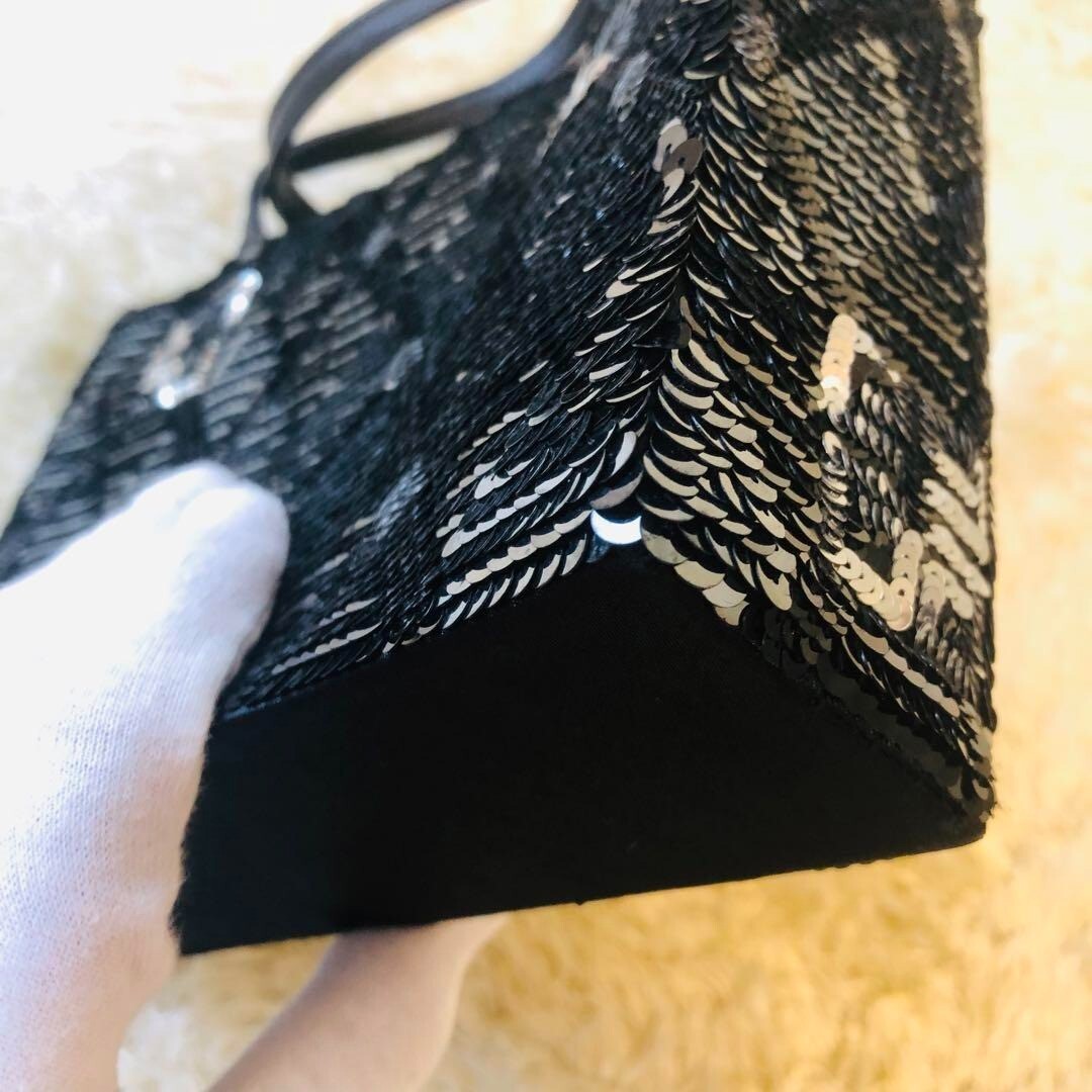 Givenchy Black Silver Sequin Handbag Evening Bag … - image 7