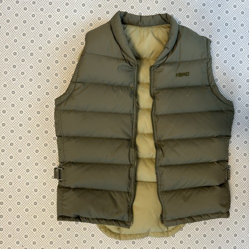 Head Zipped Reversible Puffer Vest Gilet Medium / Large Chest 100 cm Green - Picture 17 of 24