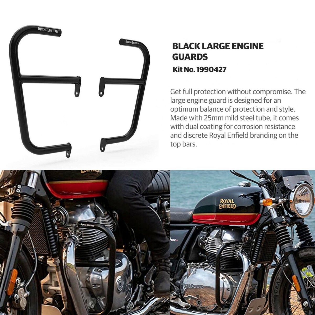 Chrome Engine Guards Royal Enfield Interceptor 650 Engine Guard ...