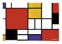"Brillenputztuch Aus Microfaser Fridolin \"Mondrian Style\" Bauhaus 12,5 X 17,5 Cm"