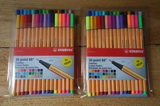 Stabilo 30 Point 88 Fineliner Markers Pens - 2 sets  