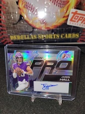 Jaren Hall 2023 Leaf Pro Set Metal Football Goin' Pro Auto #/25 GP-JH1