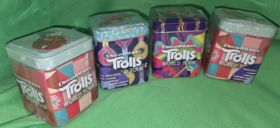 DreamWorks Trolls World Tour 2019 Collectible Tins   Set of 4   New Old Stock