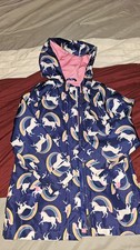 Carter's Unicorn Rain Coat/ Windbreaker With Hood And Pockets- Girl 6X Large 