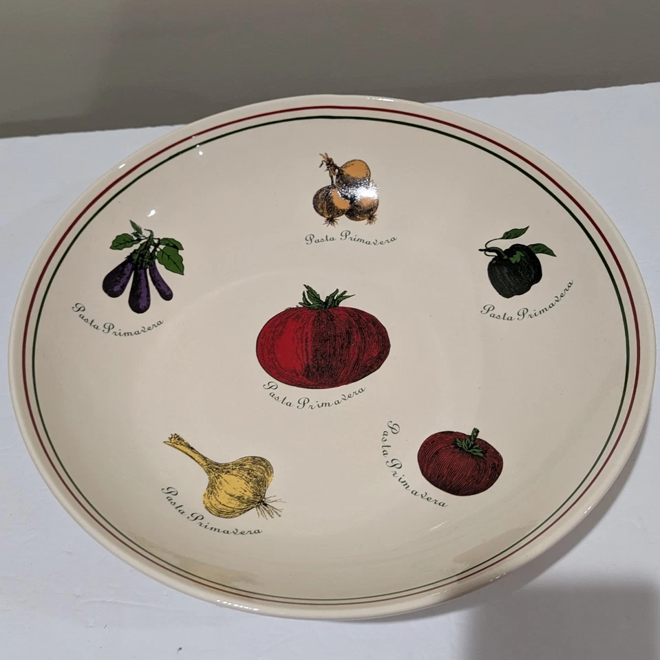 Certified International, Pasta, Vegetable Print Ceramic Bowl. 13" Diameter . - Image 3 of 4