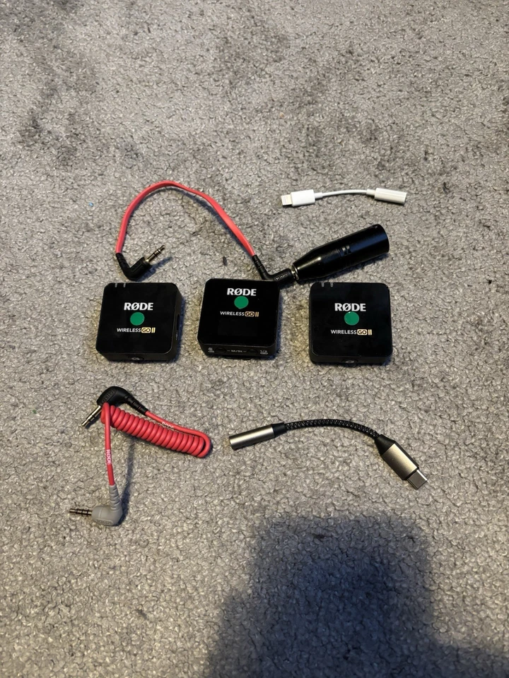 Rode Wireless Go II Bundle - 3 Units + Cable/Adapters - Tested & Working - Image 2 of 3