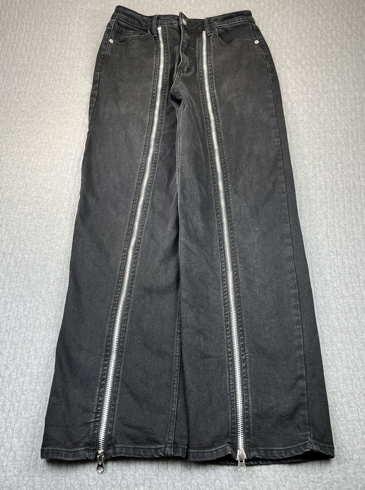 New without tags Y2K 90s baggy wide leg dress jeans Women 7/26X32 High Rise hip