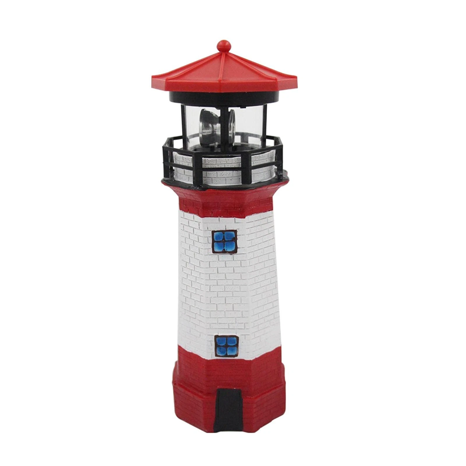 Solar Lighthouse Outdoor Solar Rotating Lighthouse Light Waterproof Lighthous...