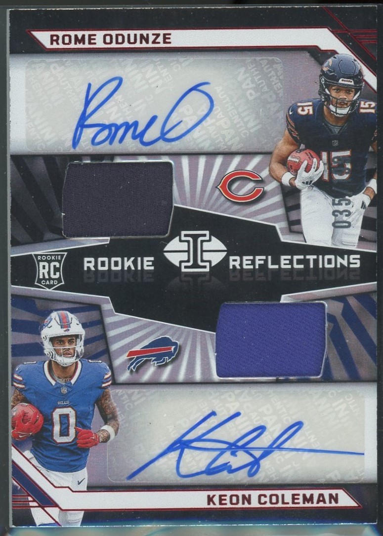 Rome Odunze Keon Coleman 2024 Panini Illusions Rookie Dual Patch Auto #/199