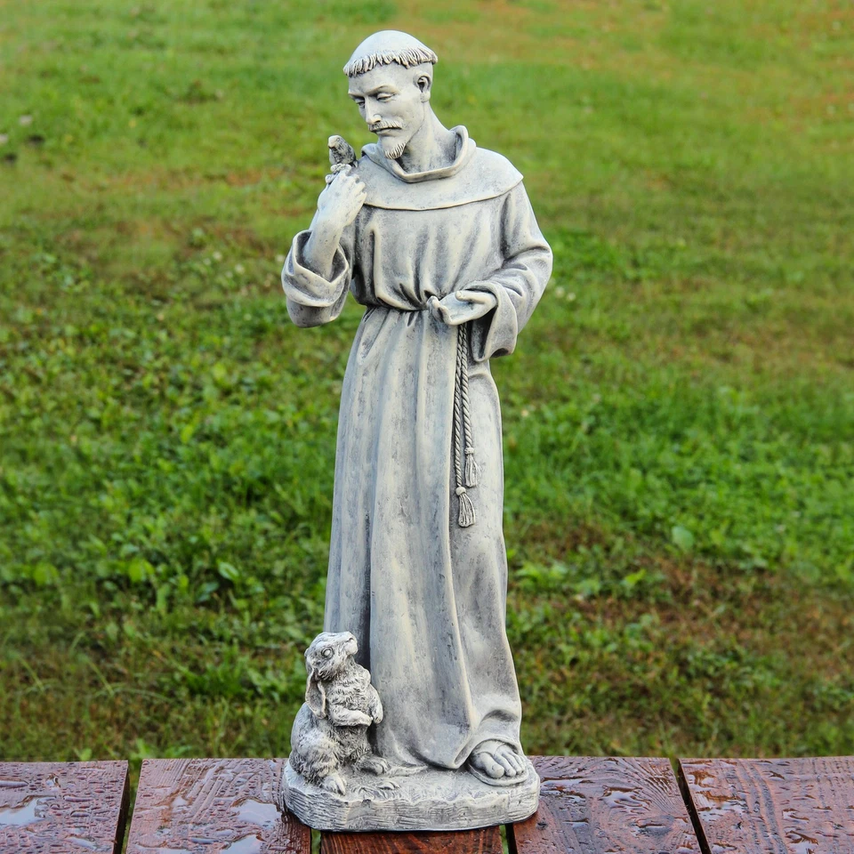 Roman 24" Joseph's Studio St. Francis of Assisi Religious Outdoor Garden Statue - Image 3 of 3