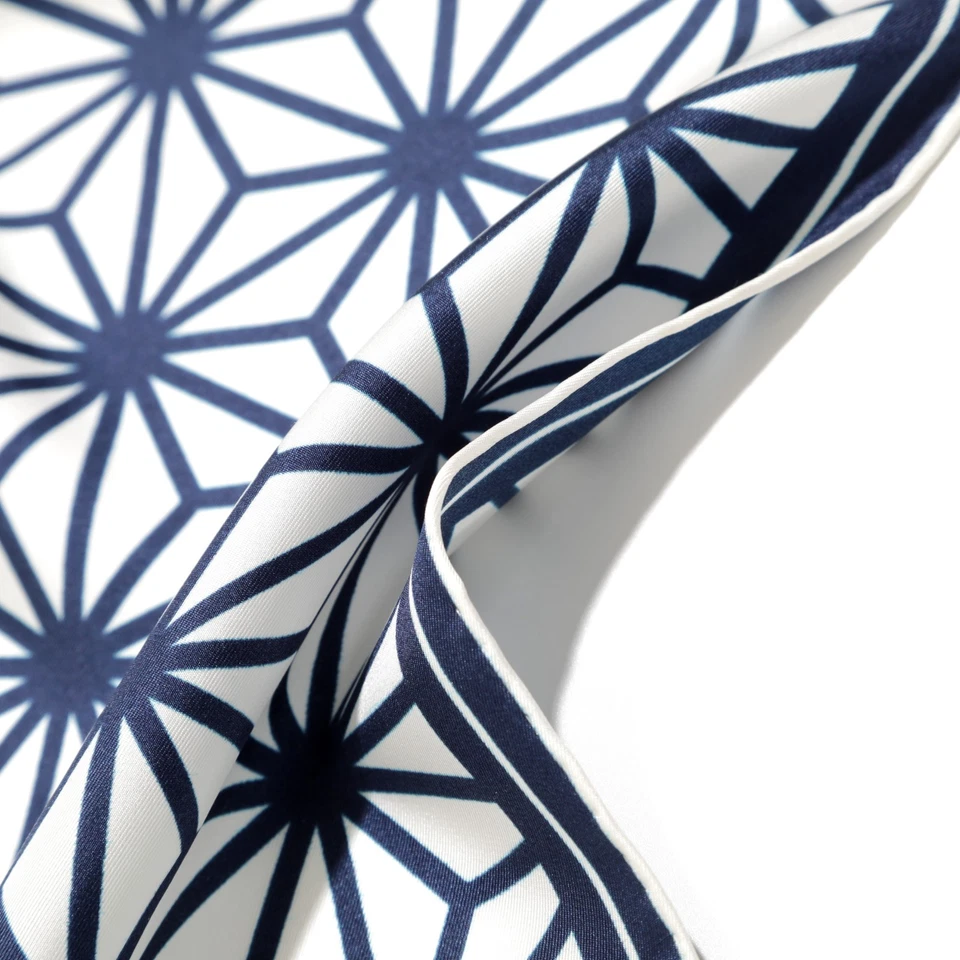 Cuadrado de bolsillo para hombre 100 % sarga de seda para traje pañuelo geométrico japonés Foto 3 de 4