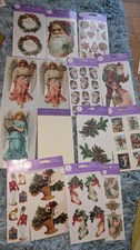 Vintage Gifted Line Stickers John Grossman Lot Christmas Victorian Lot 12 Packs