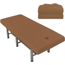 Spannbezug Massageliege  Ölbeständig Waschbar 2er Set Braun