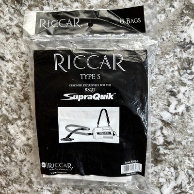 Genuine Riccar SupraQuick Type S Vacuum Bags RSQ-6 6-Pack RSQ6 Supra Quick